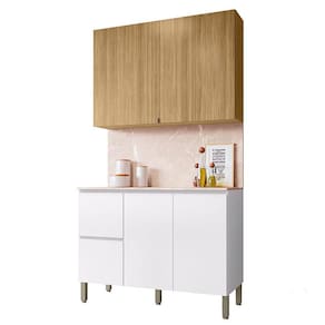 Cozinha Modulada Art 2 Peças 120cm Freijó Ártico Riscatto – Kits Paraná