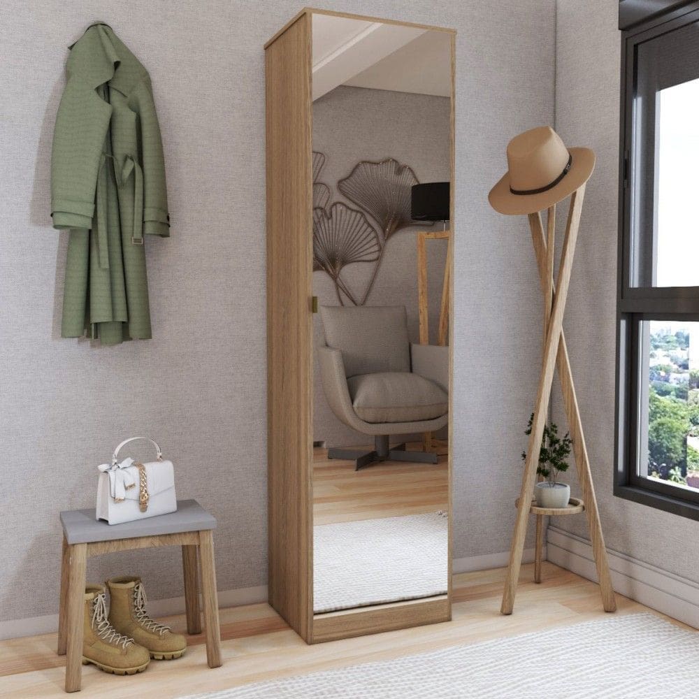Sapateira Multiuso Reflexo 1 Porta Espelhada Amêndola Touch - Panorama Móveis