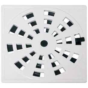 Kit 10 Grelha Quadrada 15 x 15cm com Anti-Inseto em PVC Modelo II Astra Cinza