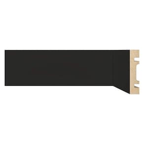 Kit com 20 Barras Rodapé de Mdf 7cm X 15mm X 2,40m Guarnição Lisa Moldufama 702 48m Preto
