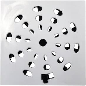 Kit 10 Grelha Quadrada 15x15cm com Anti-Inseto em PVC Astra Cinza