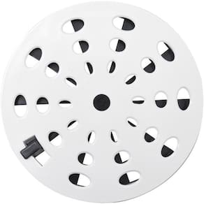 Kit 7 Grelha Redonda Diâmetro de 15cm com Anti-Inseto em PVC Modelo II Astra Branco