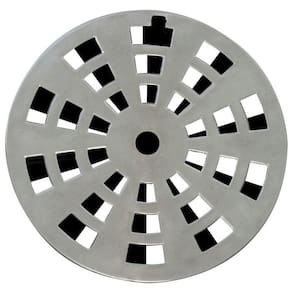 Kit 5 Grelha Redonda com Diâmetro de 15cm e com Anti-Inseto em ABS Astra Cromado