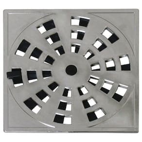 Kit 7 Grelha Quadrada 15 x 15cm com Anti-Inseto em ABS Modelo II Astra Cromado