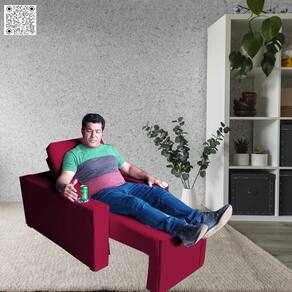 Poltrona Imperial Com Assento Retratil Eletrica Suede Conforto Modernidade e Requinte Vermelho