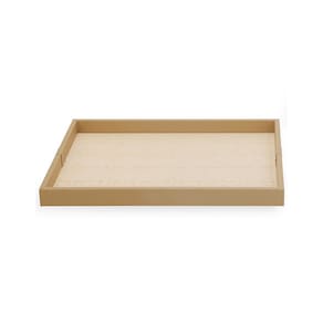 Bandeja Decorativa em Mdf com Revestimento em Pu Bege Claro e Marrom 40cm 19397-P Mart