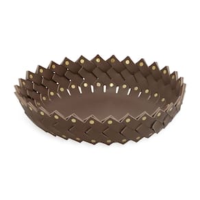 Centro de Mesa Decorativo em Pu Marrom 38cm 19330 Mart
