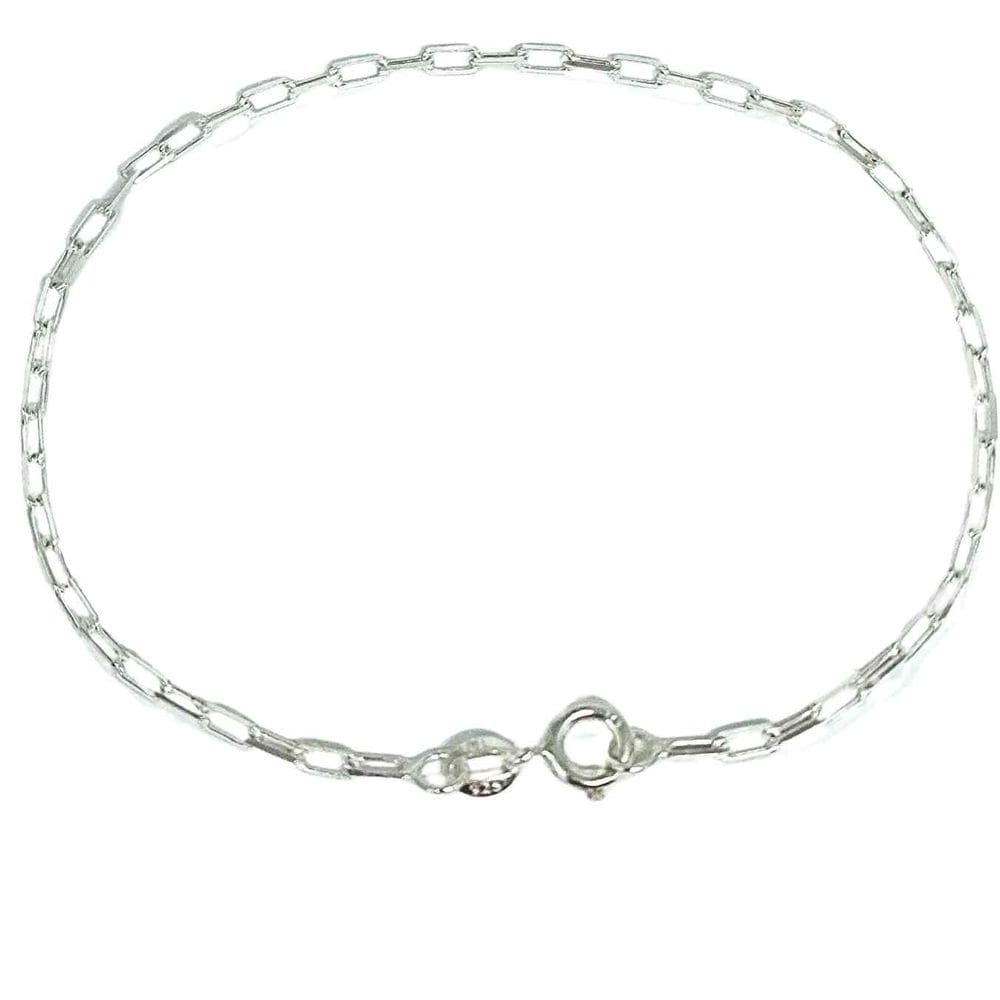 Pulseira Em Prata 925 Maciça Kartie Cadeado Longa 20cm - 2mm