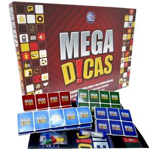 Jogo Mega Dicas Tabuleiro De Adivinhação Divertido Com 186 Peças - Pais e Filhos