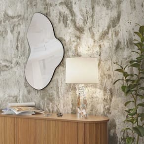 Espelho Painel Decorativo Orgânico 90cm MDF Preto Dalla Costa