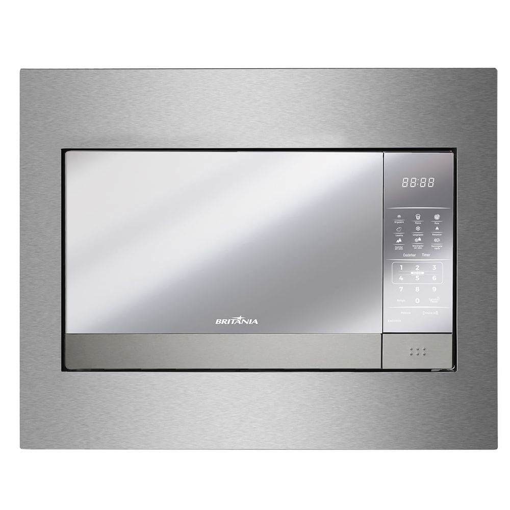 Micro-ondas 28 Litros de Embutir - Branco/prata - Britânia - Bmb28ieb - 110v