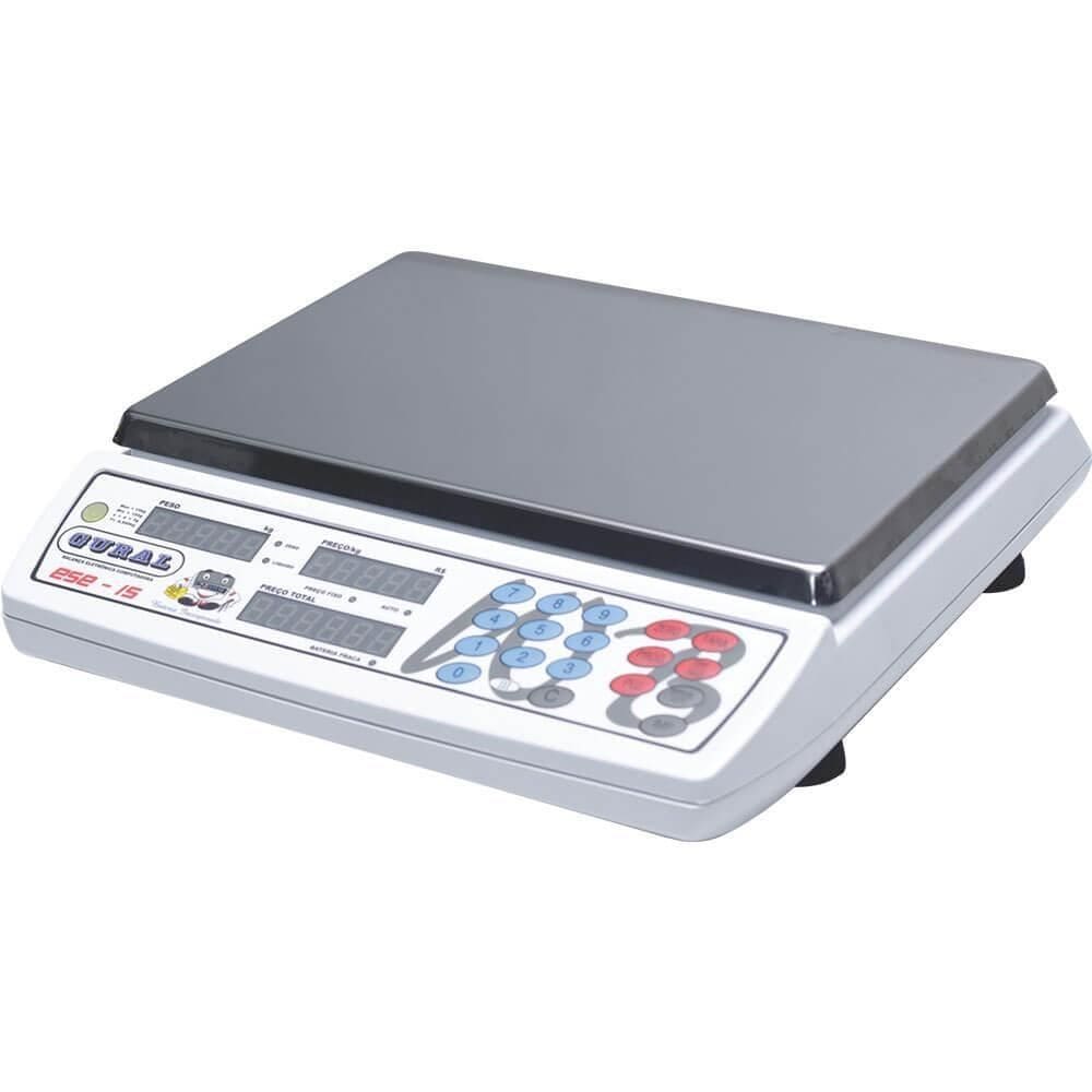 Balança Digital 15KG Comercial Gural Eletrônica ESE-15 WB com Bateria Incorpada B001