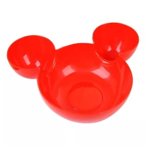 Tigela e Petisqueira Plástica Ratinho Mouse Vermelho 5 peças