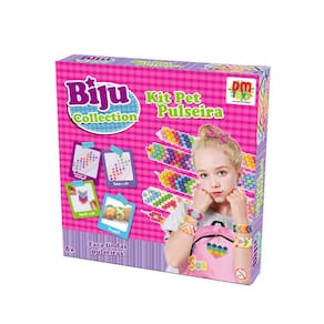 Conjunto Biju Collection Miçangas Kit Pet Pulseira Dm Toys