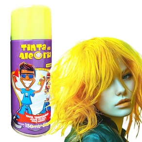 Tinta para Cabelos Spray da Alegria 150 ml + Giz Colorido Tintura Temporária 6 Cores
