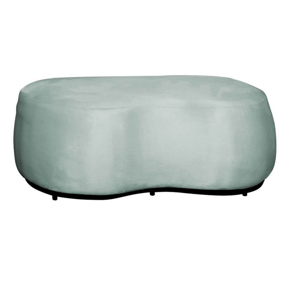 Puff Decorativo Beatriz Veludo Acqua - Montanaris Decor