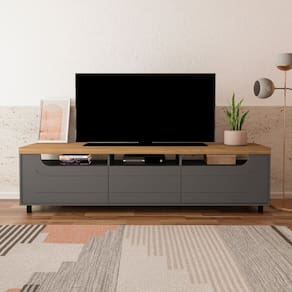 Rack Para Tv 75" 3 Nichos 2 Portas Mercury