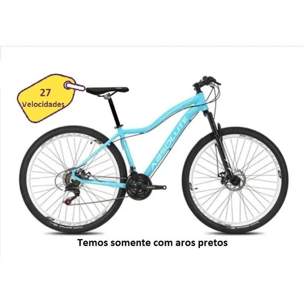 Bicicleta Aro 29 Absolute Hera Alumínio 27v Freio A Disco Mecânico Garfo Com Suspensão - Azul Tam.15