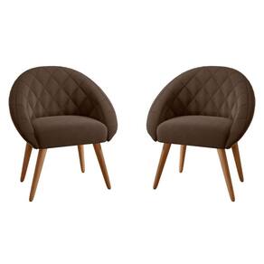 Conjunto Poltrona Para Sala De Recepção Celina Inca Marrom