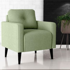 Poltrona Decorativa Para Sala Viena Boucle Oliva