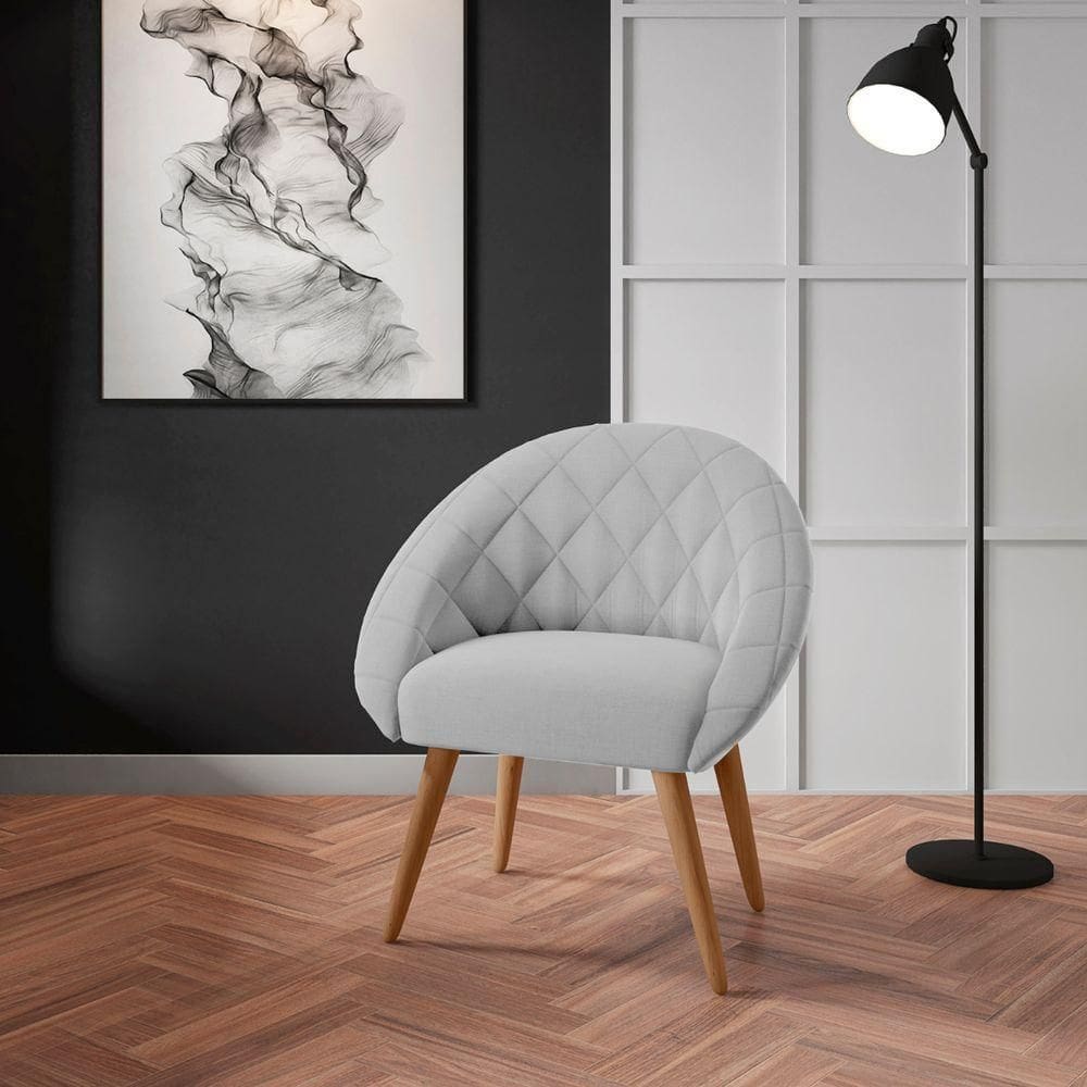 Poltrona Decorativa Maricá Linha Cinza