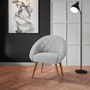 Poltrona Para Sala De Recepção Celina Linha Cinza