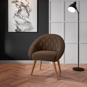 Poltrona Para Sala De Recepção Celina Inca Marrom
