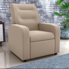 Poltrona Reclinável Decorativa Jersey Veludo Light Bege