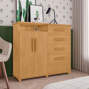 Cômoda Com 2 Portas E 4 Gavetas Seábra Naturalle