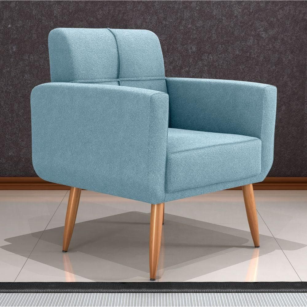 Poltrona Decorativa Itaqui Boucle Azul