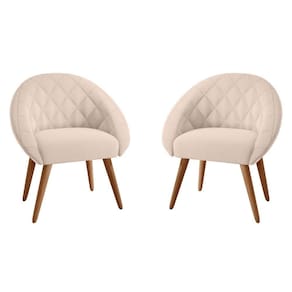Conjunto Poltrona Decorativa Maricá Linha Bege