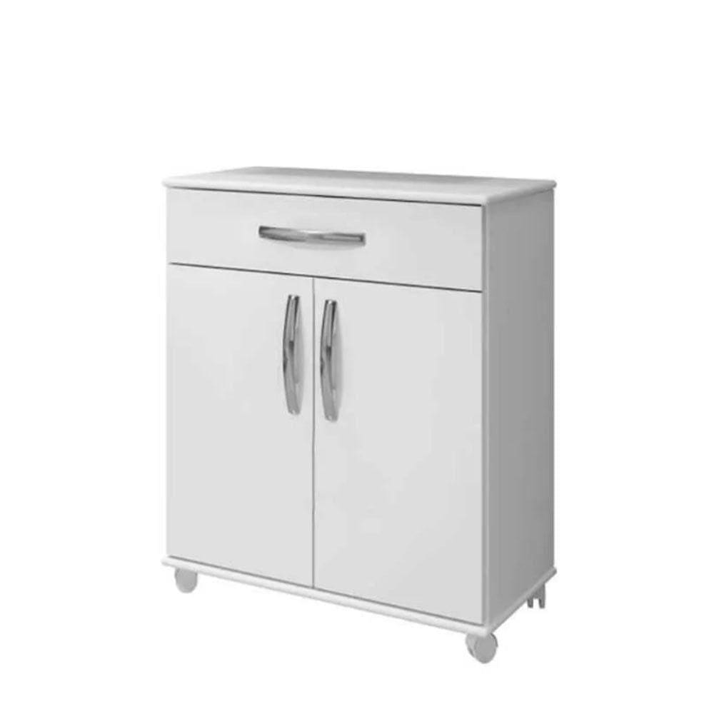 Balcão De Cozinha 2 Portas 1 Gaveta Londrina Arte Móveis Branco