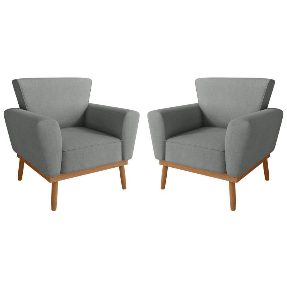 Conjunto Poltrona Decorativa Balneária Linha Grafite