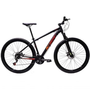 Bicicleta Aro 29 Ksw Xlt 24v Freio A Disco Suspensão Mountain Bike Alumínio Preto-vermelho-laranja 17