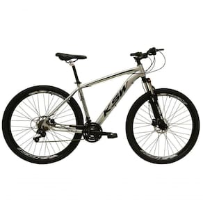 Bicicleta Aro 29 Ksw Xlt 24v Freio A Disco Suspensão Mountain Bike Alumínio Prata 19