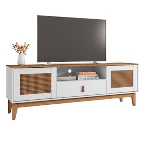 Rack 2 Portas Para Tvs De 60" Vienna Branco Noce