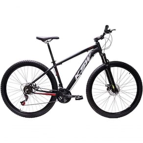 Bicicleta Aro 29 Ksw Xlt 24v Freio A Disco Suspensão Mountain Bike Alumínio Preto-vermelho-branco 19
