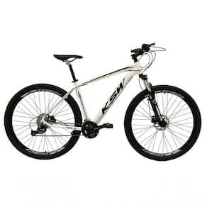 Bicicleta Aro 29 Ksw Xlt 27v Câmbios Shimano Altus Freios Hidráulicos Garfo Trava - Branco Tam.21