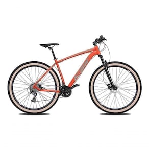 Bicicleta Aro 29 Ksw Xlt 27v Freio Hidráulico K7 Garfo Trava Pneu Faixa - Laranja Tam.17
