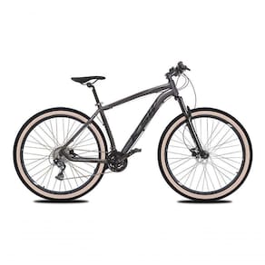 Bicicleta Aro 29 Ksw Xlt 27v Freio Hidráulico K7 Garfo Trava Pneu Faixa - Grafite Tam.15