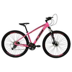 Bicicleta Aro 29 Ksw Xlt 27v Câmbios Shimano Altus Freios Hidráulicos Garfo Trava - Rosa Tam.17