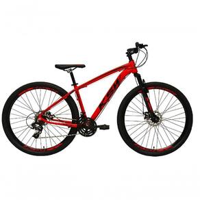 Bicicleta Aro 29 Ksw Xlt Alumínio 27v Freio Disco Mecânico Garfo Suspensão - Vermelho Tam.21