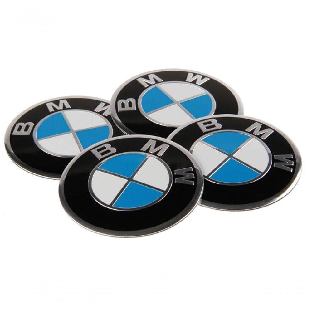 Kit 4 Emblema Adesivo Calota Central Compatível Bmw X1x3x5