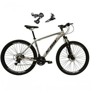 Bicicleta Aro 29 Ksw Xlt Alumínio 24v Câmbios Shimano Garfo Suspensão - Preto/azul Tam.15