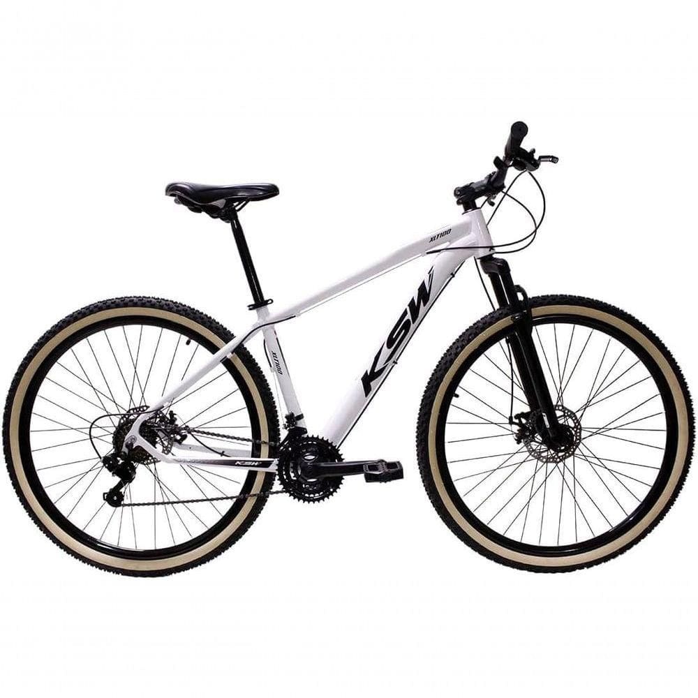 Bicicleta Aro 29 Ksw Xlt 24v Freio A Disco Suspensão Mountain Bike Alumínio - Branco Tam.21