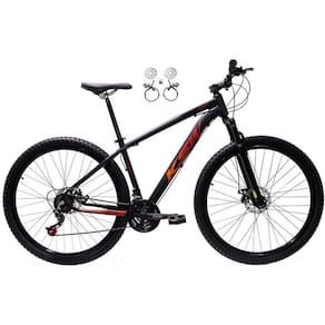 Bicicleta Aro 29 Ksw Xlt 24v Freios Disco Hidráulicos Garfo Suspensão - Preto/vermelho/laranja Tam.15