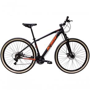 Bicicleta Aro 29 Ksw Xlt 24v Freio A Disco Suspensão Mountain Bike Alumínio - Preto-laranja Tam.17