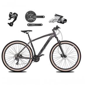 Bicicleta Aro 29 Ksw Xlt 27v Câmbios Shimano Altus Freios Hidráulicos Garfo Trava Pneu Faixa - Grafite Tam.21