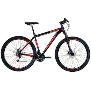 Bicicleta Aro 29 Gta Start Alumínio 27v K7 Freio Disco Mecânico - Preto-vermelho Tam.17