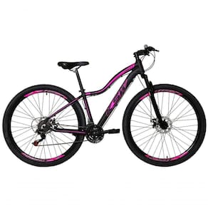 Bicicleta Feminina Aro 29 Ksw Mwza Alumínio 27v K7 Freio Disco Mecânico - Preto-rosa Tam.15